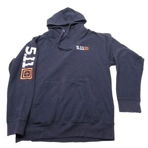 5.11 Tactical Hoodie Mens Medium Blue Graphic Sleeve Fleece Sweatshirt Be Ready
